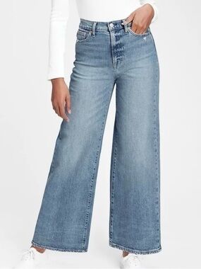 GAP NWT Wide Leg Sky High Denim Jeans Size 30 / 10 Tall